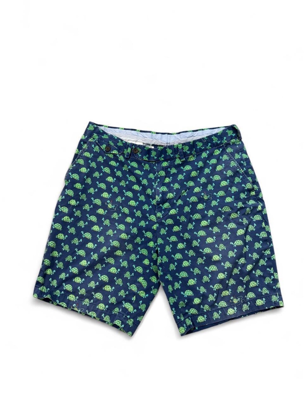 Vintage 90s Polo Ralph Lauren Polo golf Turtle AOP shorts green blue 36 mens
